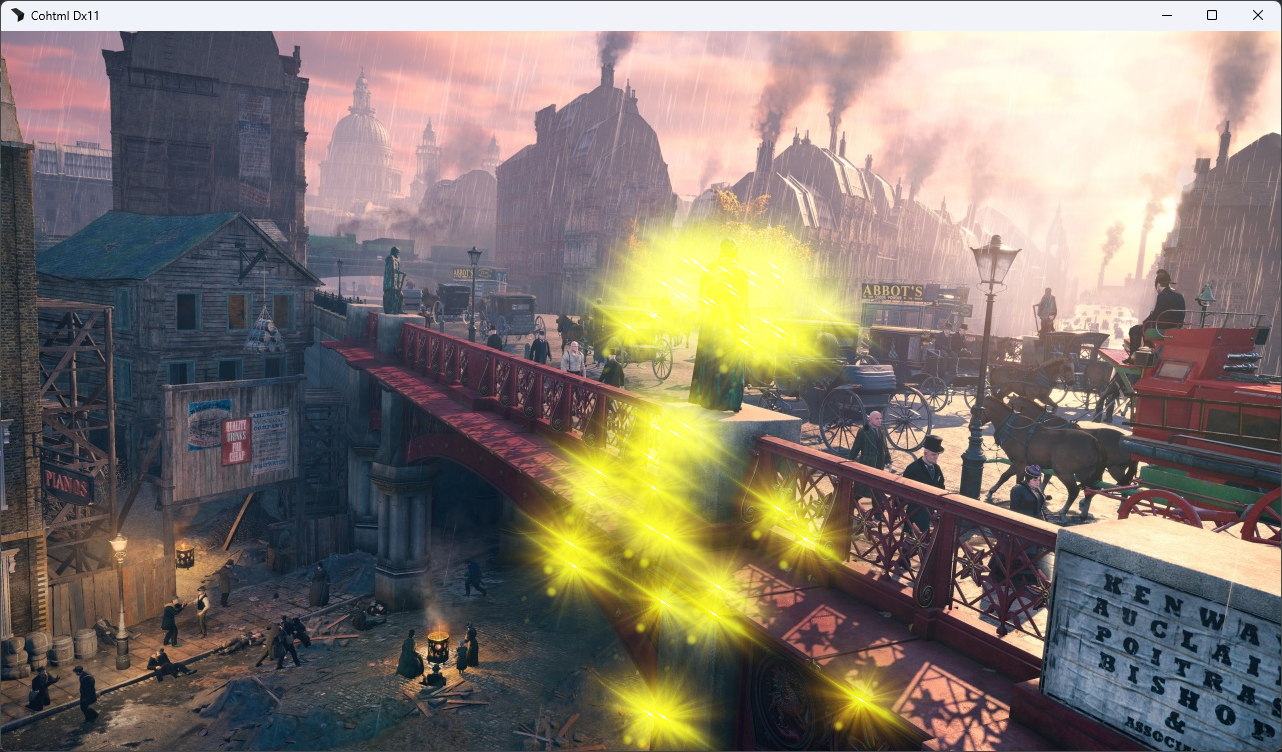 Additively blended particles Particles that blend with game content