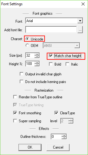 Font Settings