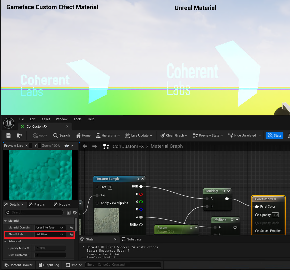 Custom Effect Additive Blend Mode